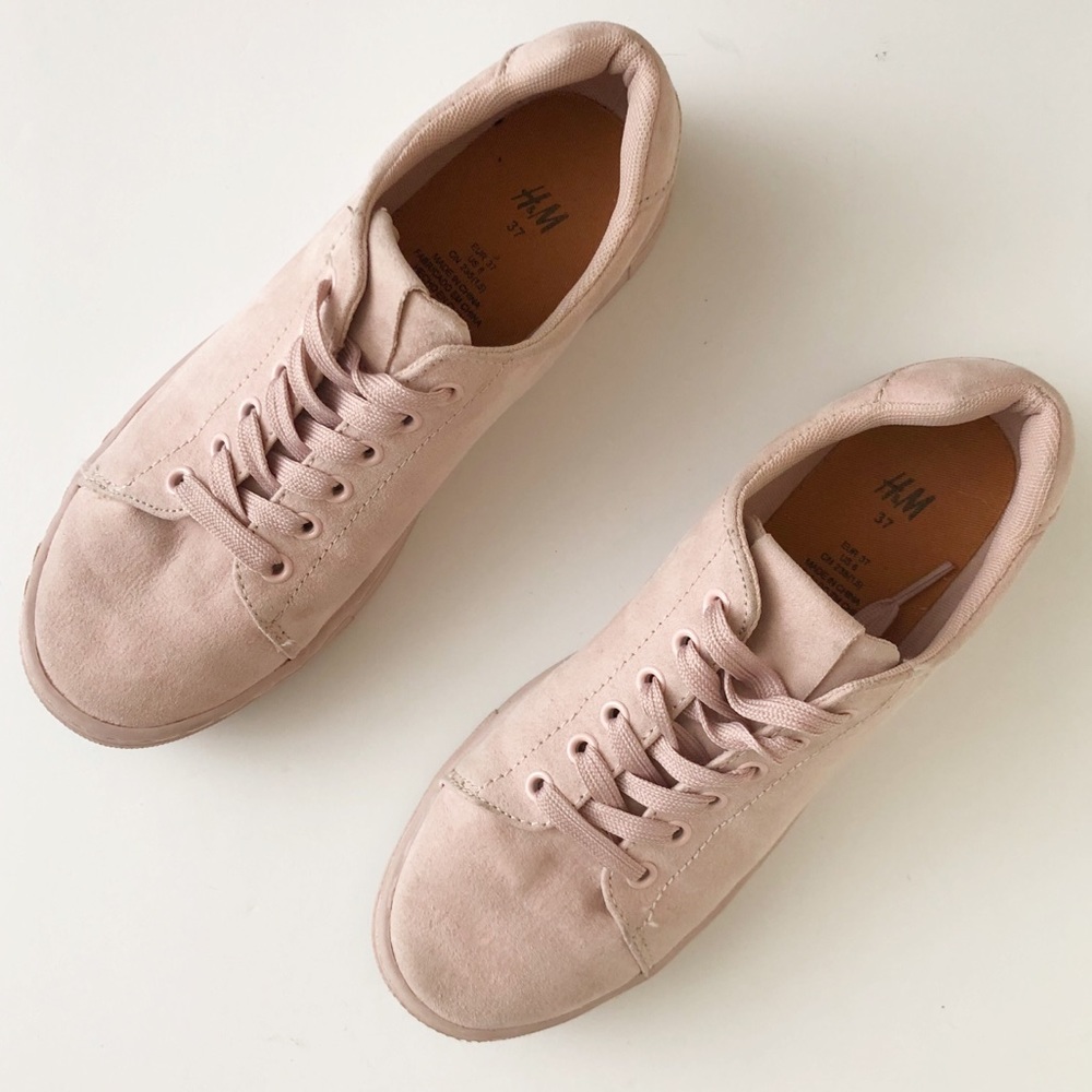 Light Pink Suede H&M Sneakers